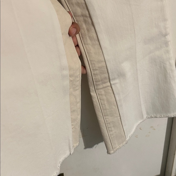 FRAME Le Crop Mini Boot in Multi White Ecru Bootcut Stretch size 33 - Picture 3 of 5